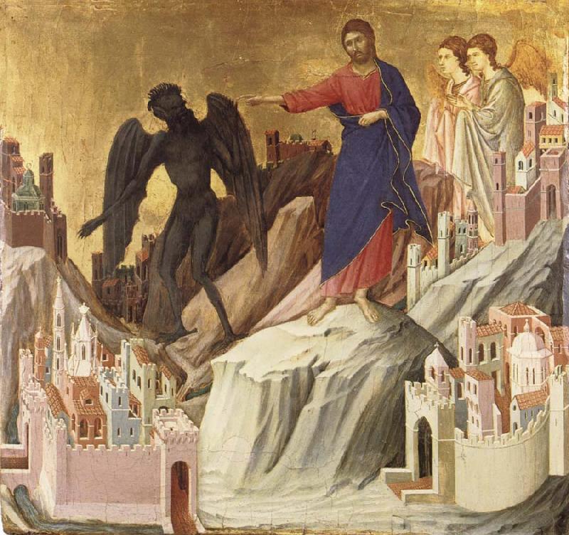 The Temptation of Christ on the Mountain, Duccio di Buoninsegna